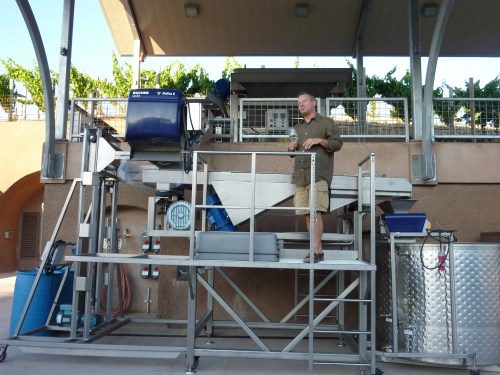 Ken Burns, consulting winemaker, describing the winemaking equipment