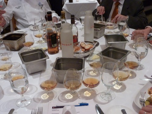 table shot with glasses