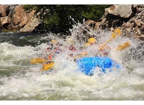 We went with Clear Creek Rafting Co. on a half-day trip through class III and IV rapids.
